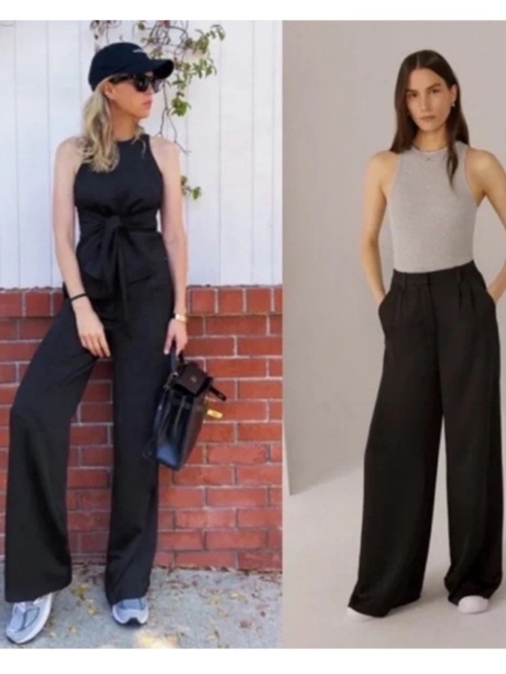 Favorite Daughter Trousers The Favorite Pant Pleated Wide Leg in Black